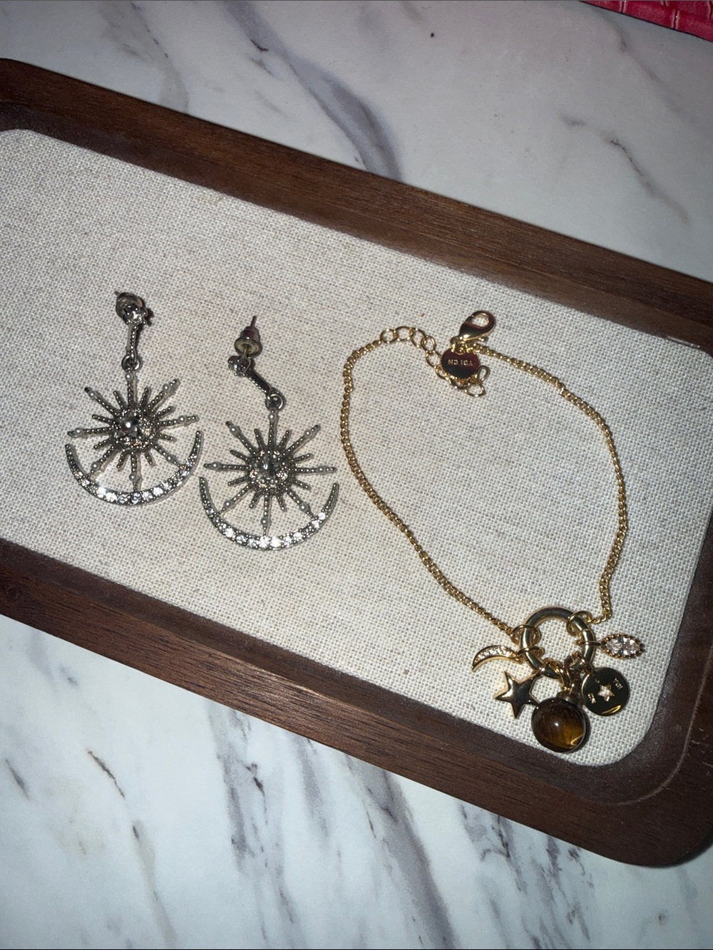 Celestial Star Moon Earring & Bracelet Bundle | Sparkly Fashion Jewelry Set